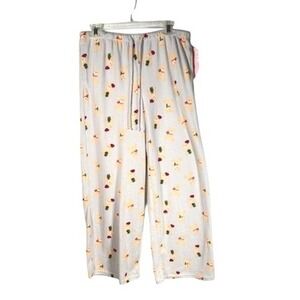 Shosho NEW Womens XL Gray Holiday Teddy Bear Fleece Pajama Pants KIDCORE COZY